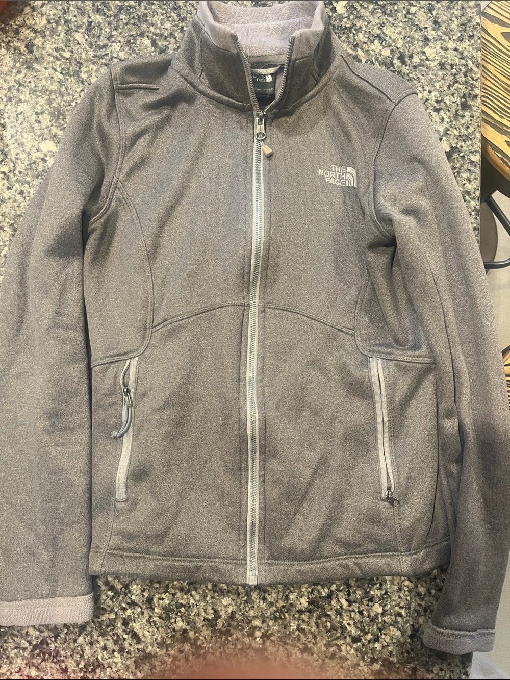The North Face Women's Gray Full-Zip Fleece Jacket